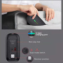 Mouse sem fio recarregável (2,4 GHz e Bluetooth), ergonômico e silencioso, com iluminação e 1600 DPI, para PCs e notebooks.