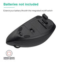 Mouse Vertical Ergonômico HOMEFISH – Mouse Óptico Sem Fio 2,4 GHz, 3 Níveis de DPI Ajustáveis (800/1200/1600) e 6 Botões para Notebook e PC