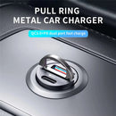 Mini Carregador Veicular 100W/200W QC3.0 PD (12-24V) – Carregamento Rápido USB Tipo-C para Xiaomi, Samsung, Huawei e iPhone