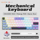 Teclado Mecânico Gamer com Fio AJAZZ NK61 – Formato 60%, RGB, Hot-Swappable, 61 Teclas, Switch Red (Mini Teclado para PC Gamer)
