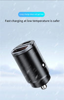Mini Carregador Veicular 100W/200W QC3.0 PD (12-24V) – Carregamento Rápido USB Tipo-C para Xiaomi, Samsung, Huawei e iPhone