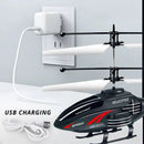 Helicóptero de Controle por Gestos de 2 Canais com Suspensão e Indução – Brinquedo com Luz LED e Carregamento USB para Meninos